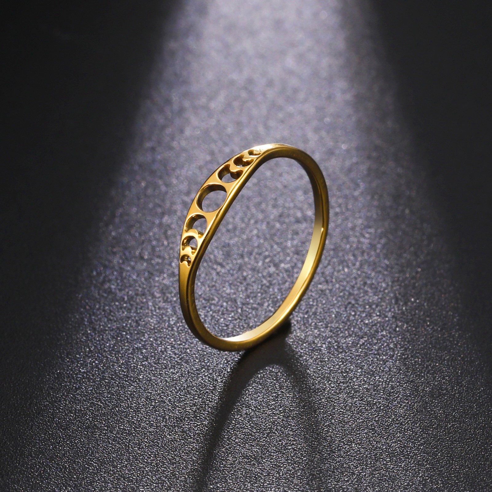 Moon Whisper 18K Gold/White Gold Moon Phase Ring