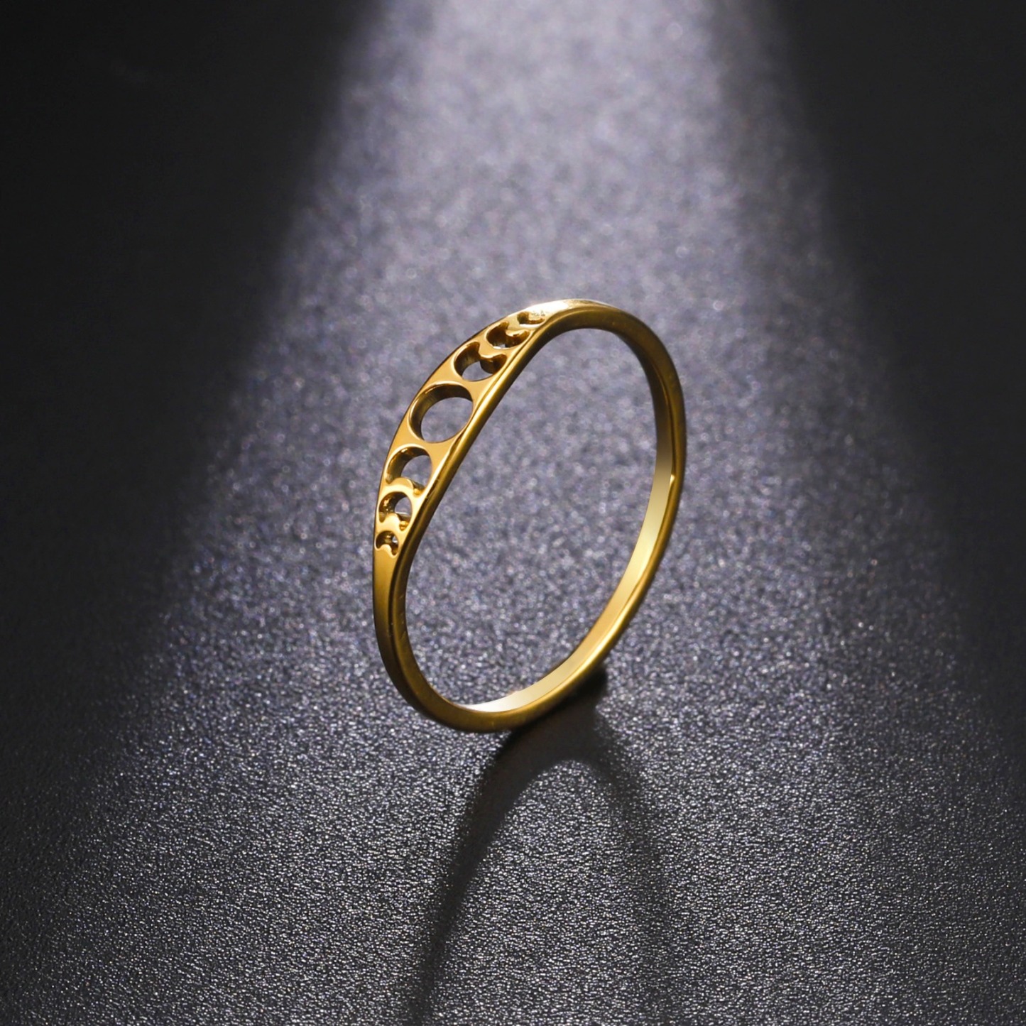 Moon Whisper 18K Gold/White Gold Moon Phase Ring