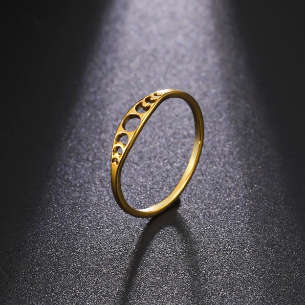 Moon Whisper 18K Gold/White Gold Moon Phase Ring