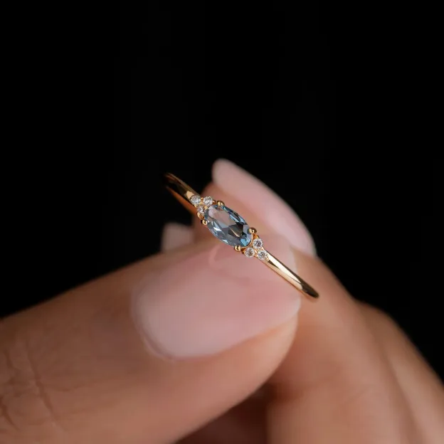 Choosing Peace Minimal Oval Cut Ring