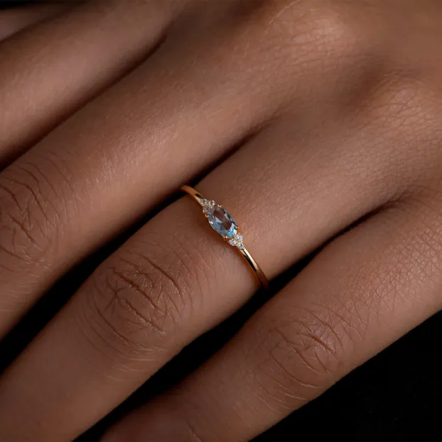 Choosing Peace Minimal Oval Cut Ring