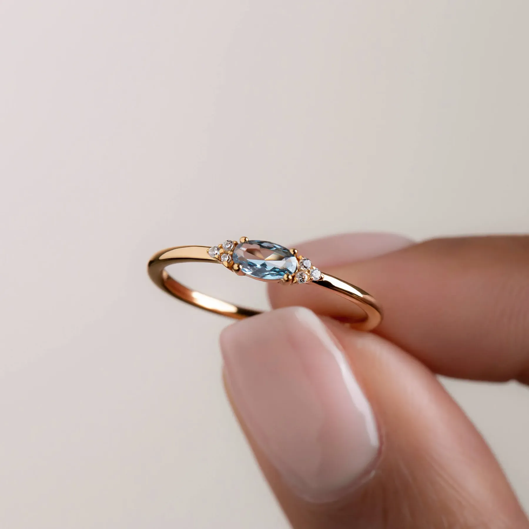 Choosing Peace Minimal Oval Cut Ring