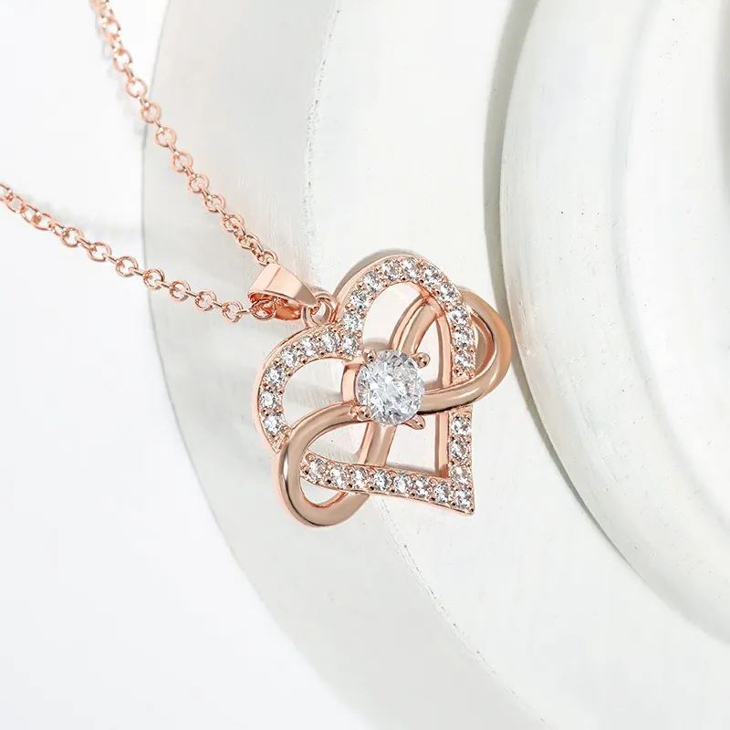 18K Gold Plated Infinity Heart Pendant Necklace | Symbol of Eternal Love