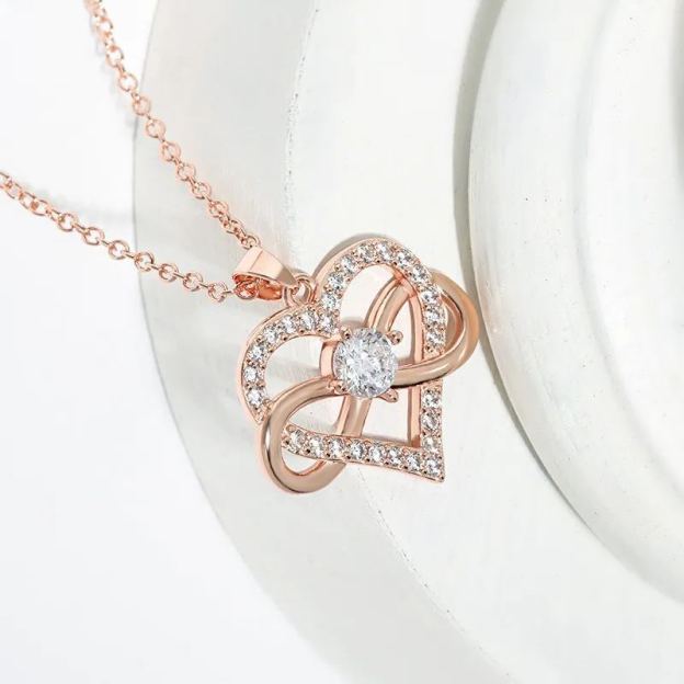 18K Gold Plated Infinity Heart Pendant Necklace | Symbol of Eternal Love