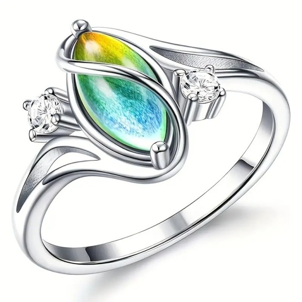 Witch’s Power Protection Ring (Moonstone/Color-Changing Gem)