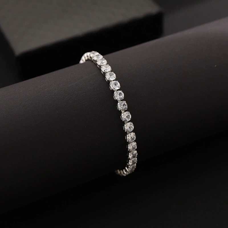 S925 Sterling Silver Classic 4mm Moissanite Tennis Bracelet