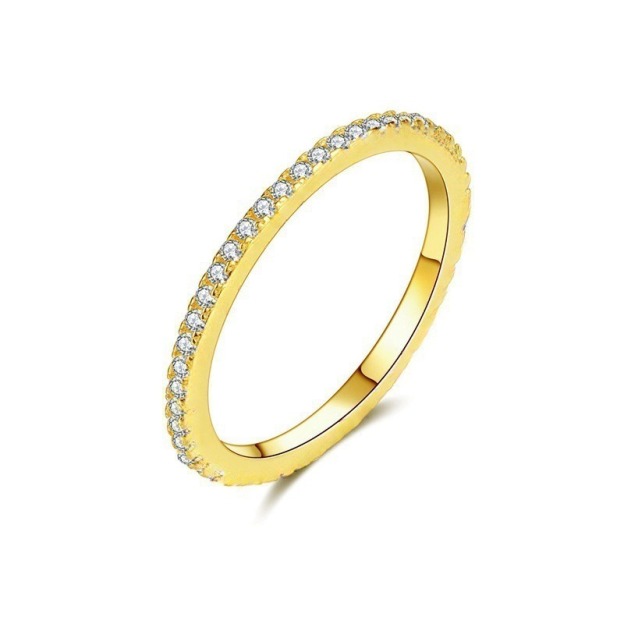 Delicate Diamond Band 18K Gold Pavé Ring｜Classic/Twisted Dual Styles for Daily Elegance