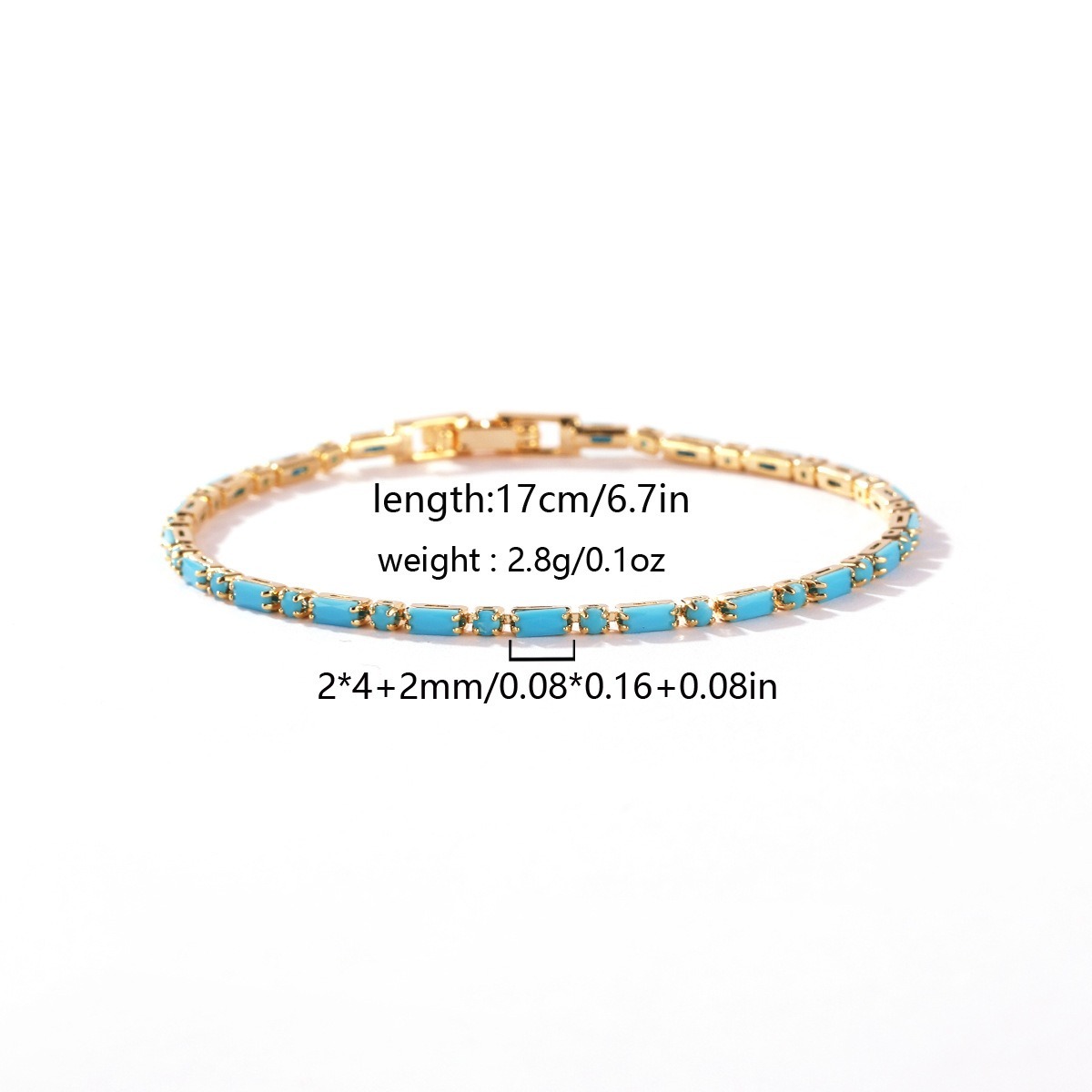 Turquoise Breeze Natural Baguette Turquoise Tennis Bracelet