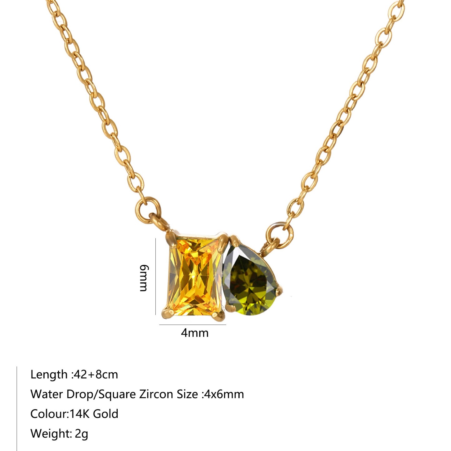 Dual Soul Bond Custom 18K Gold Dual Birthstone Necklace Timeless Keepsake of Heartfelt Connection