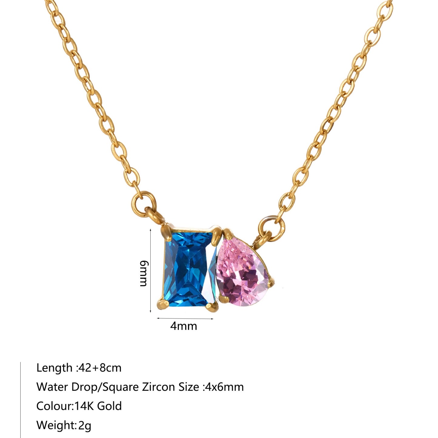 Dual Soul Bond Custom 18K Gold Dual Birthstone Necklace Timeless Keepsake of Heartfelt Connection