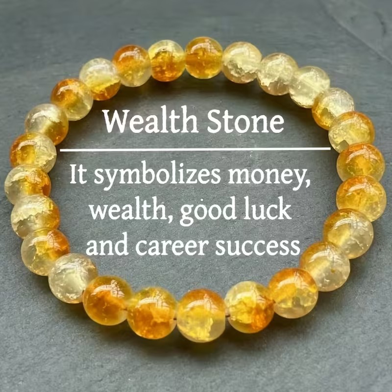 Crystal Energy Bracelet - Natural Gemstone Luck Bracelet European & American Niche Healing-Style Jewelry