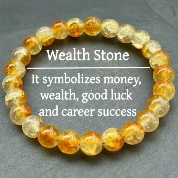 Crystal Energy Bracelet - Natural Gemstone Luck Bracelet European & American Niche Healing-Style Jewelry