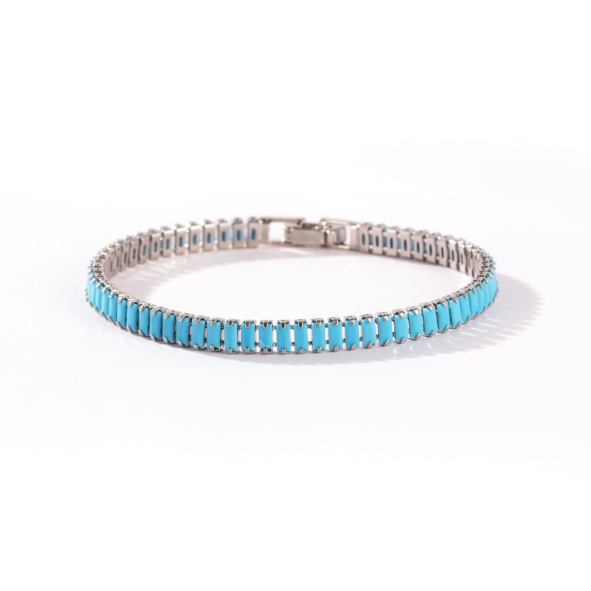 Turquoise Breeze Natural Baguette Turquoise Tennis Bracelet
