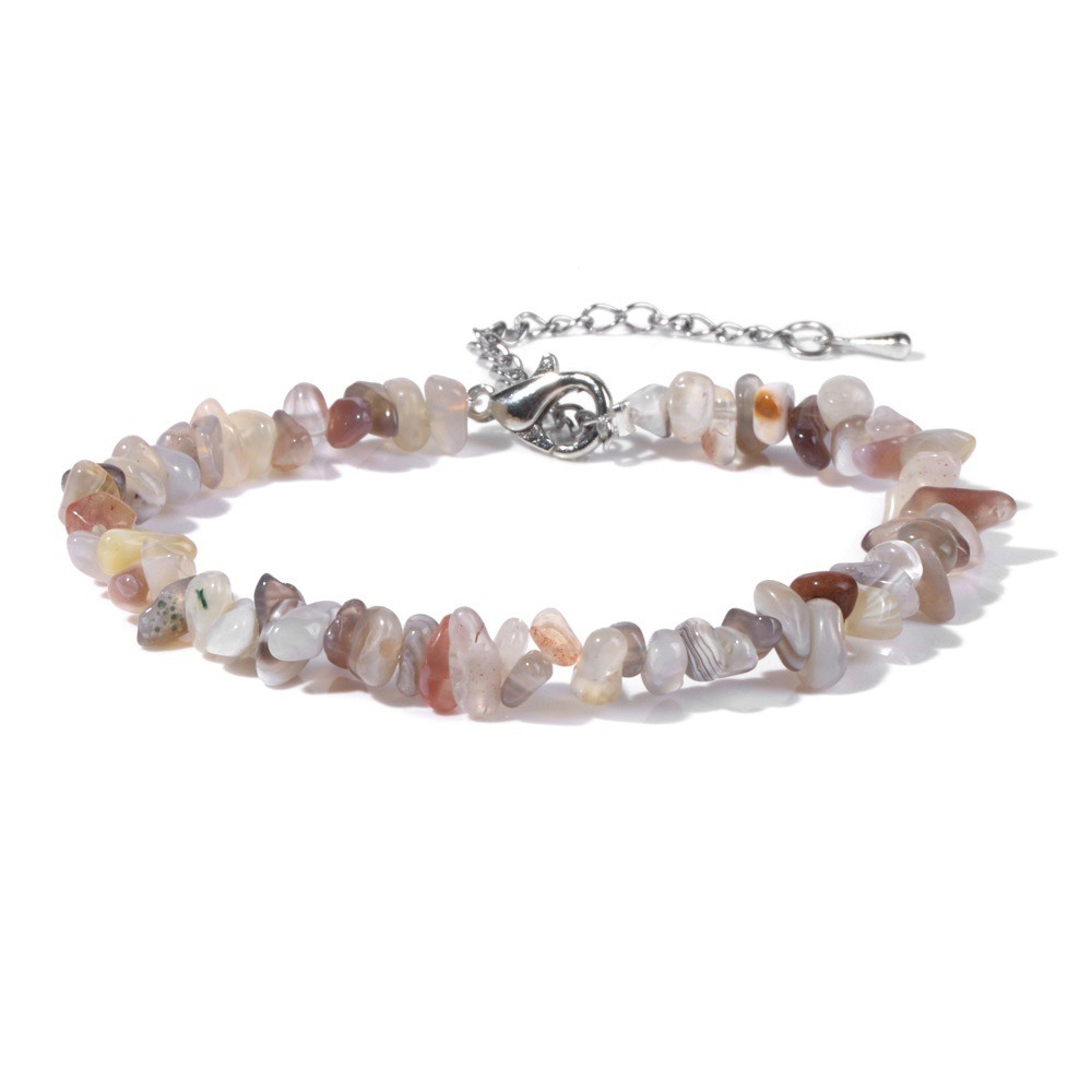 Natural Crystal Chip Adjustable Bracelets