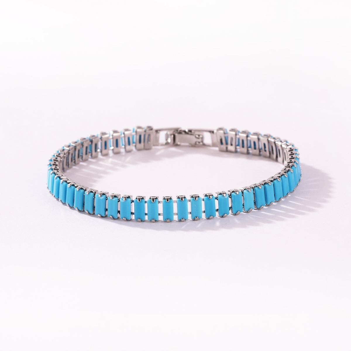 Turquoise Breeze Natural Baguette Turquoise Tennis Bracelet
