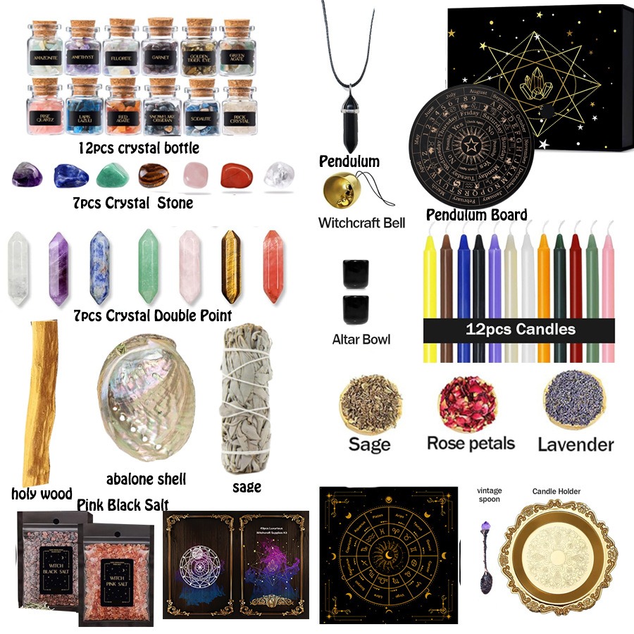 55-Piece Complete Witchcraft Supplies Kit 