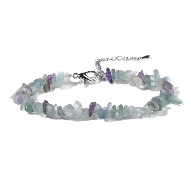 Natural Crystal Chip Adjustable Bracelets
