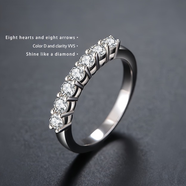 Multi-Diamond Three-Stone & Eternity Band Ring Set - Gold/Silver Two-Color Women's Light Luxury Sparkling Accessory