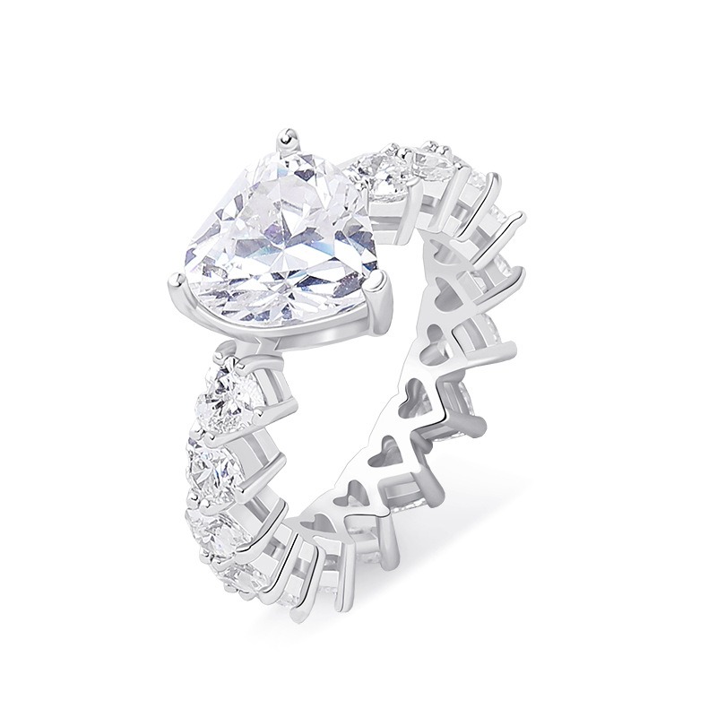 Heart's Promise Heart-Shaped Moissanite Ring Set