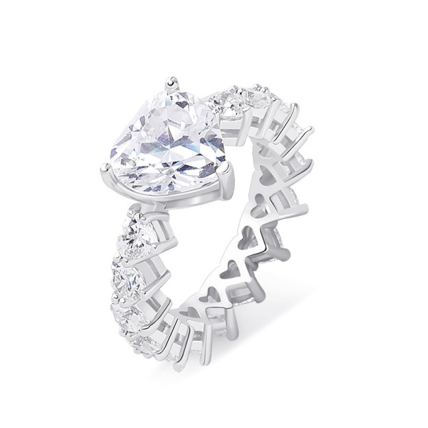 Heart's Promise Heart-Shaped Moissanite Ring Set