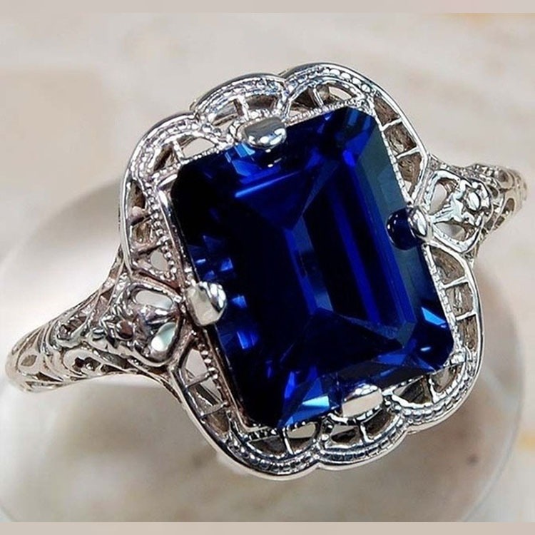 Vintage Filigree S925 Silver Art Deco Statement Ring
