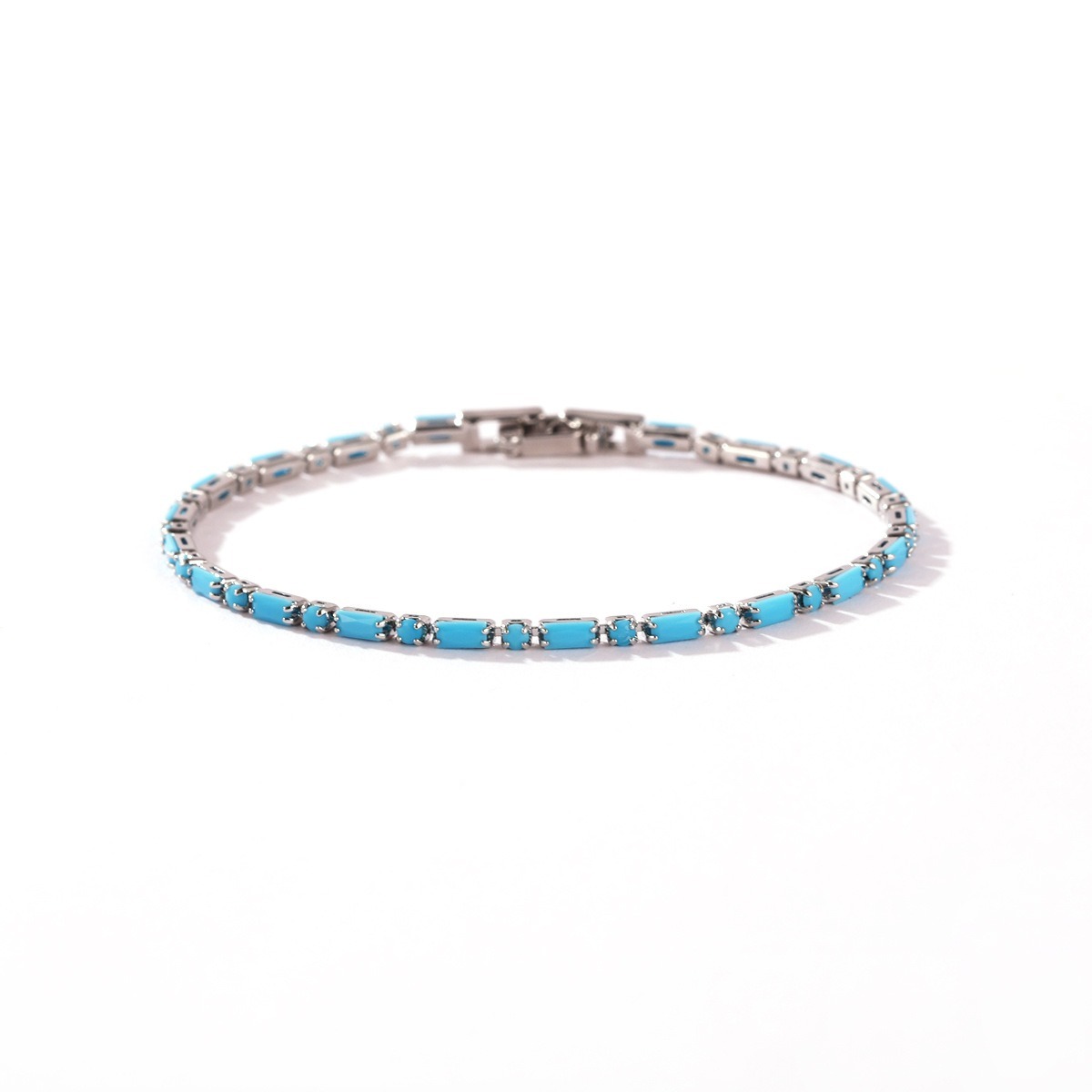 Turquoise Breeze Natural Baguette Turquoise Tennis Bracelet