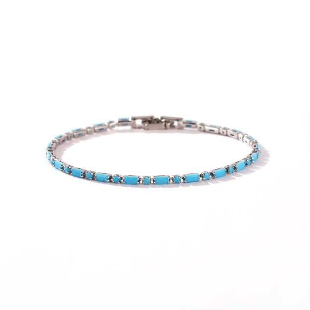 Turquoise Breeze Natural Baguette Turquoise Tennis Bracelet