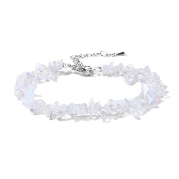 Natural Crystal Chip Adjustable Bracelets