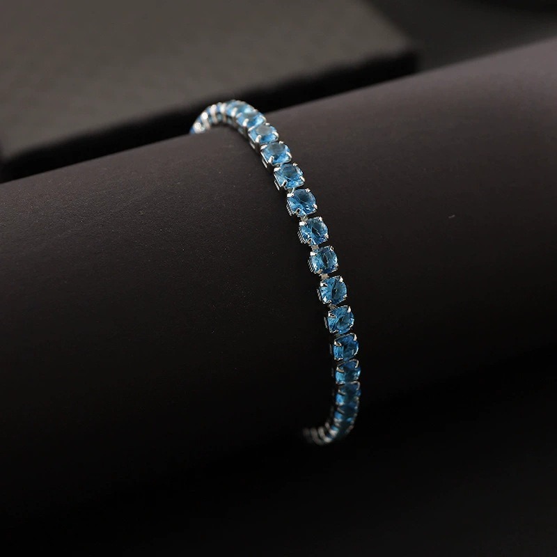 S925 Sterling Silver Classic 4mm Moissanite Tennis Bracelet