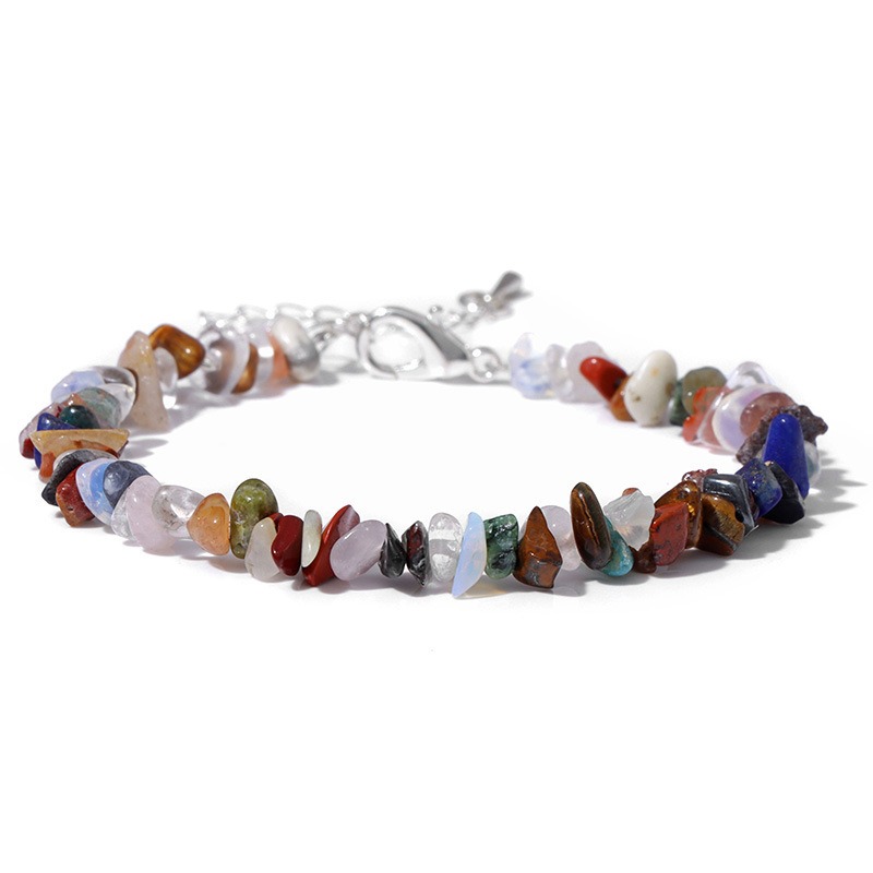 Natural Crystal Chip Adjustable Bracelets