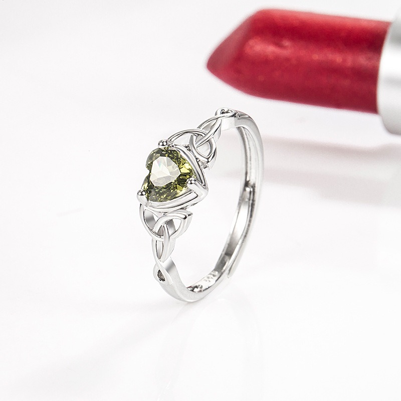 Heart Knot Guardian S925 Sterling Silver Heart Celtic Knot Ring