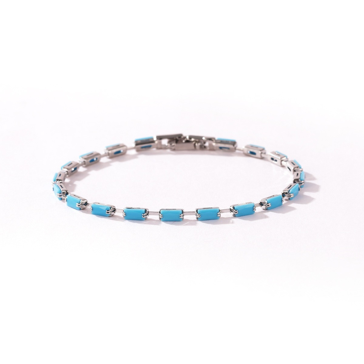 Turquoise Breeze Natural Baguette Turquoise Tennis Bracelet