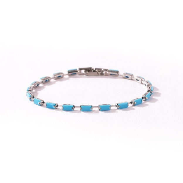 Turquoise Breeze Natural Baguette Turquoise Tennis Bracelet