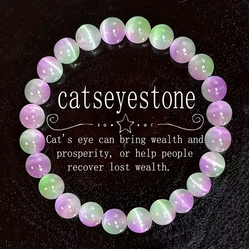 Crystal Energy Bracelet - Natural Gemstone Luck Bracelet European & American Niche Healing-Style Jewelry