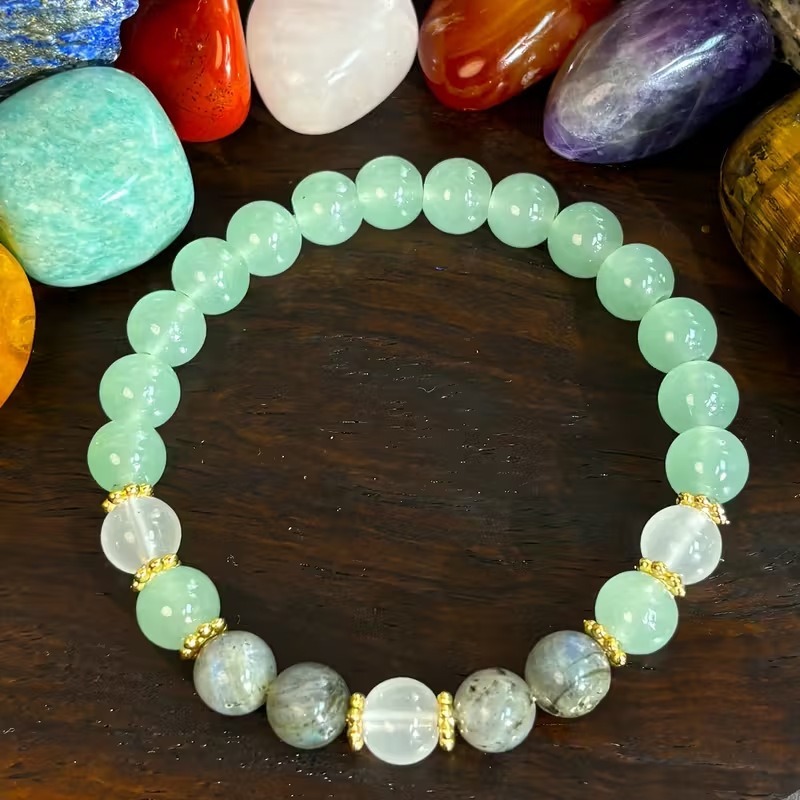 Crystal Energy Bracelet - Natural Gemstone Luck Bracelet European & American Niche Healing-Style Jewelry