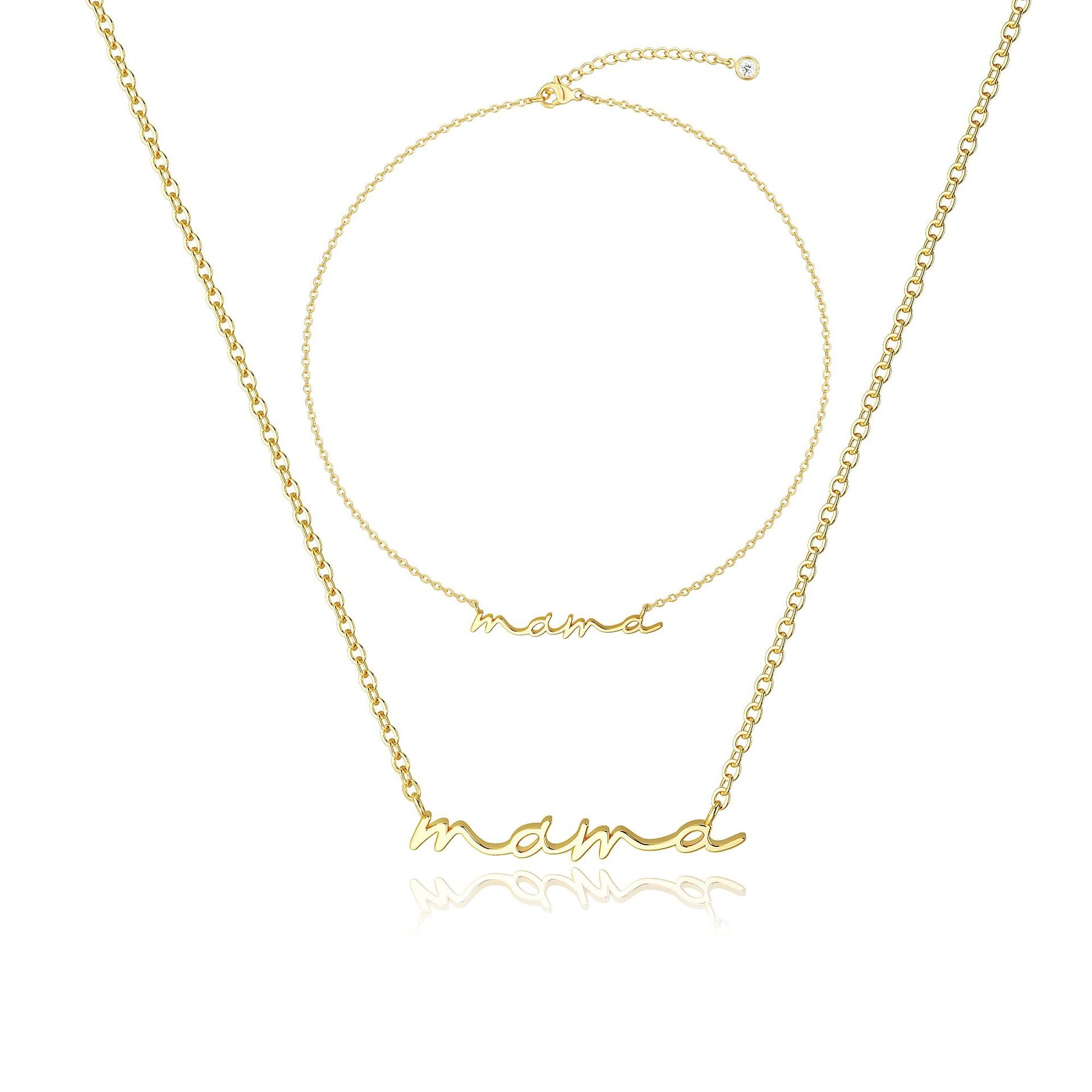 Beloved Mama 18K Gold Double Layer Mama Necklace