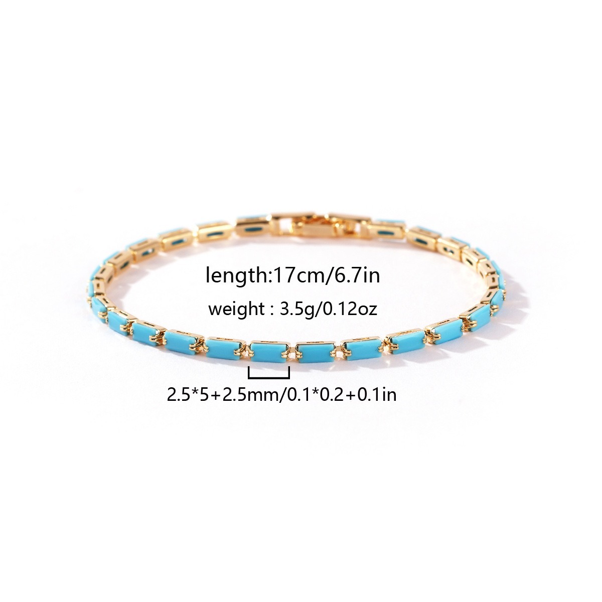 Turquoise Breeze Natural Baguette Turquoise Tennis Bracelet