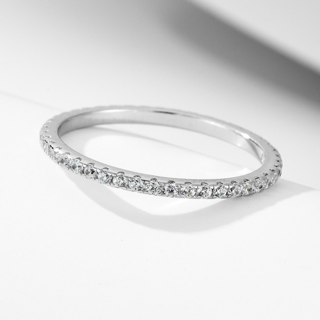 Light Luxury Rectangular Center Stone Ring - Gold/Silver Two-Color Women's Engagement Diamond Ring