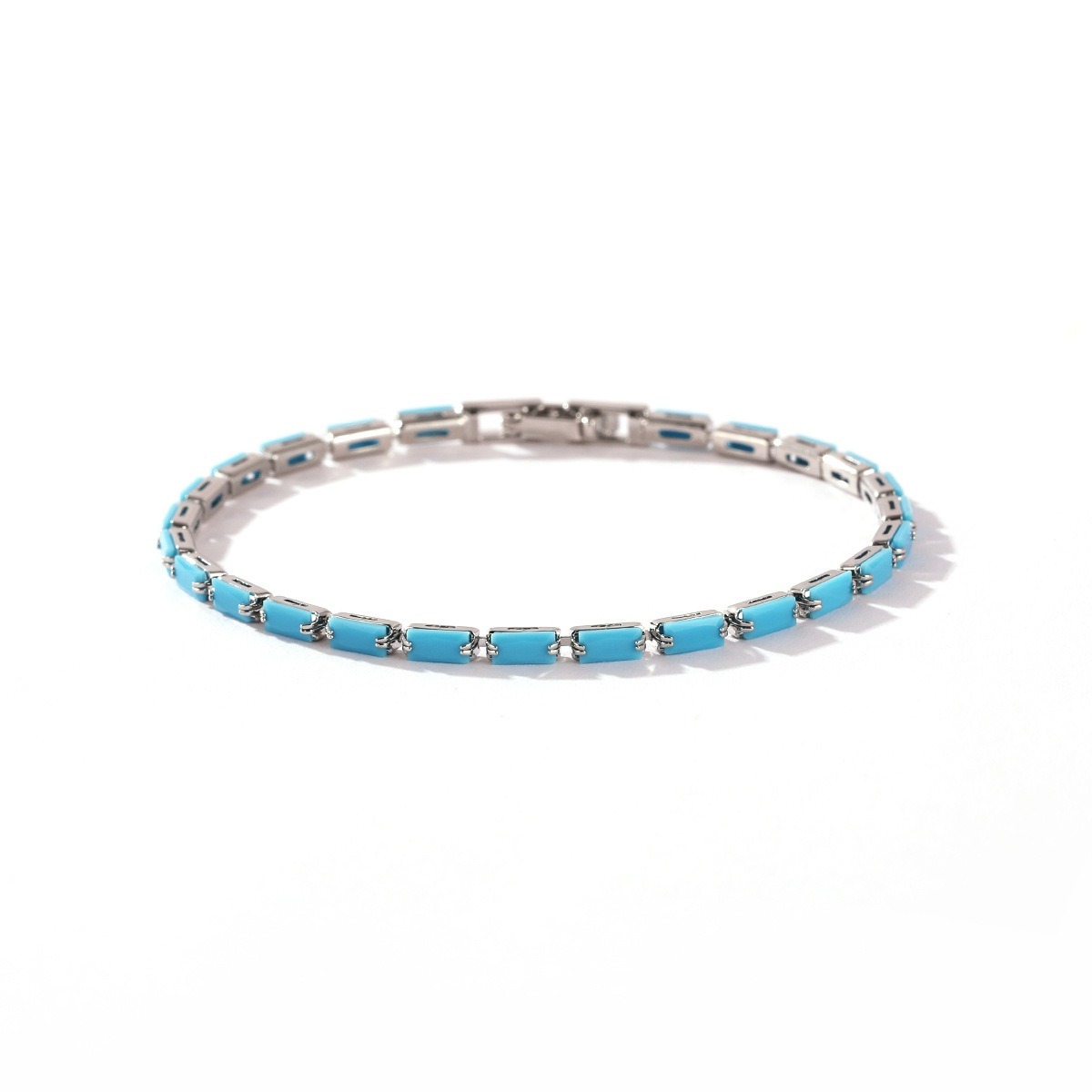 Turquoise Breeze Natural Baguette Turquoise Tennis Bracelet