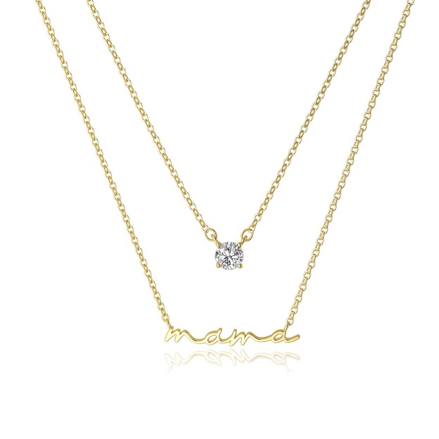 Beloved Mama 18K Gold Double Layer Mama Necklace