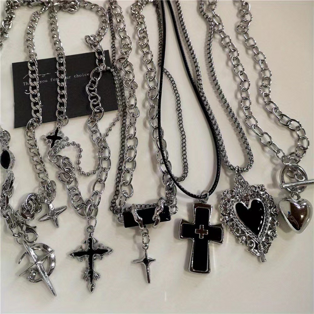 Dark Wave Starburst Vintage Gothic Necklace 6-Piece Set