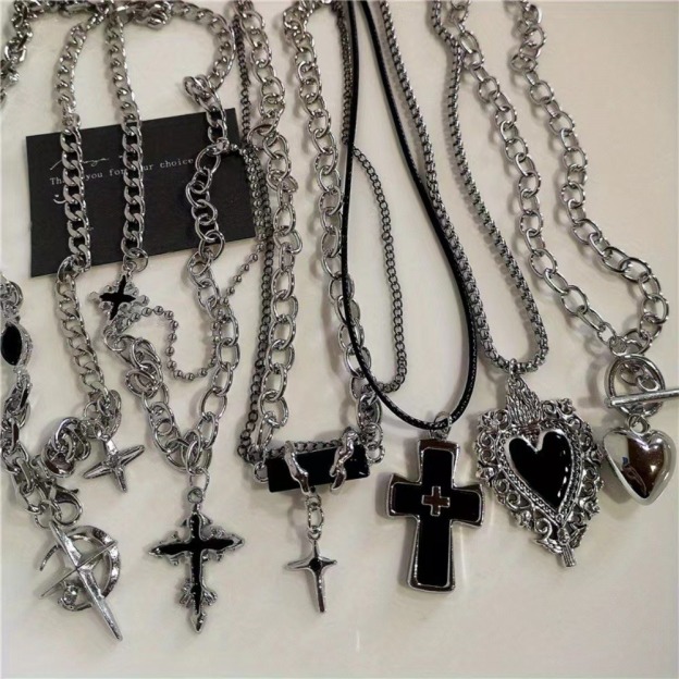 Dark Wave Starburst Vintage Gothic Necklace 6-Piece Set