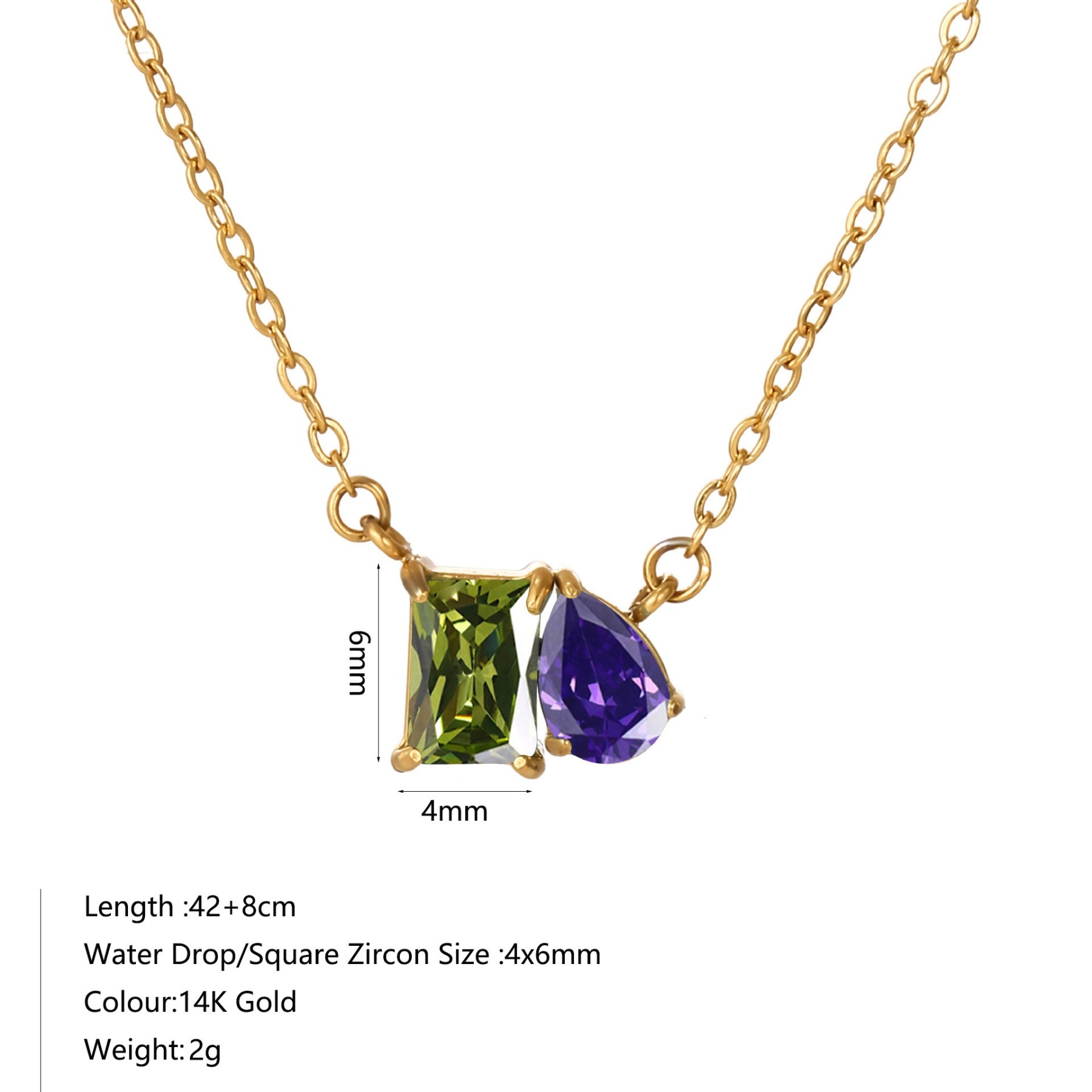 Dual Soul Bond Custom 18K Gold Dual Birthstone Necklace Timeless Keepsake of Heartfelt Connection