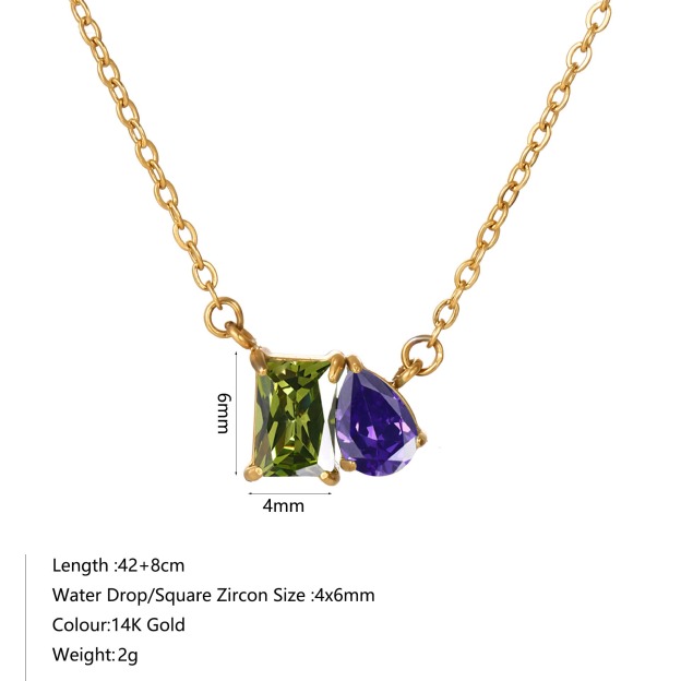 Dual Soul Bond Custom 18K Gold Dual Birthstone Necklace Timeless Keepsake of Heartfelt Connection