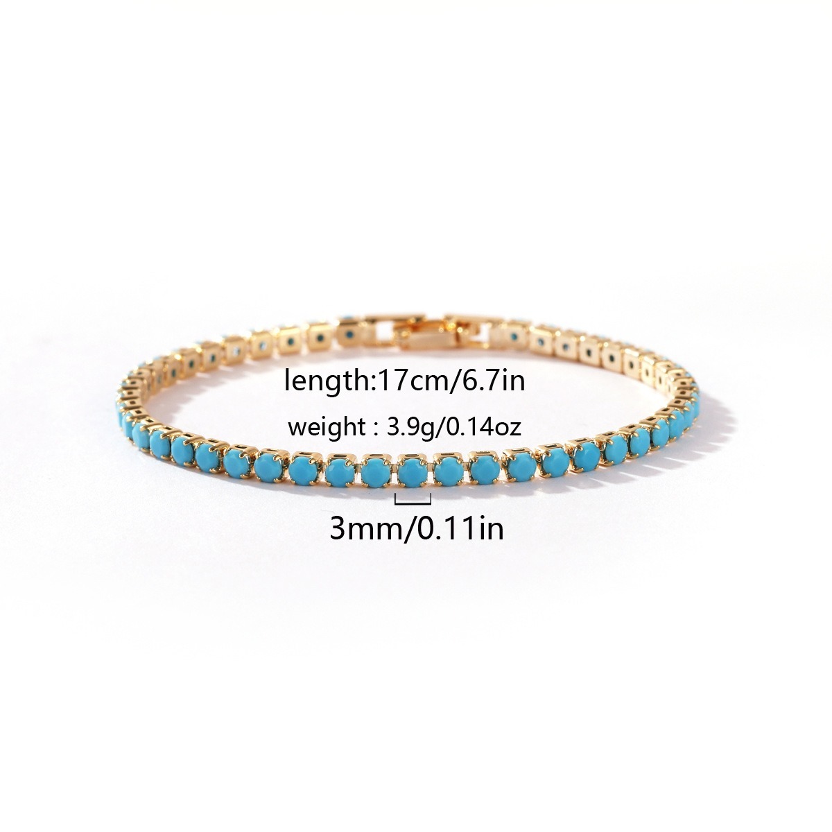 Turquoise Breeze Natural Baguette Turquoise Tennis Bracelet