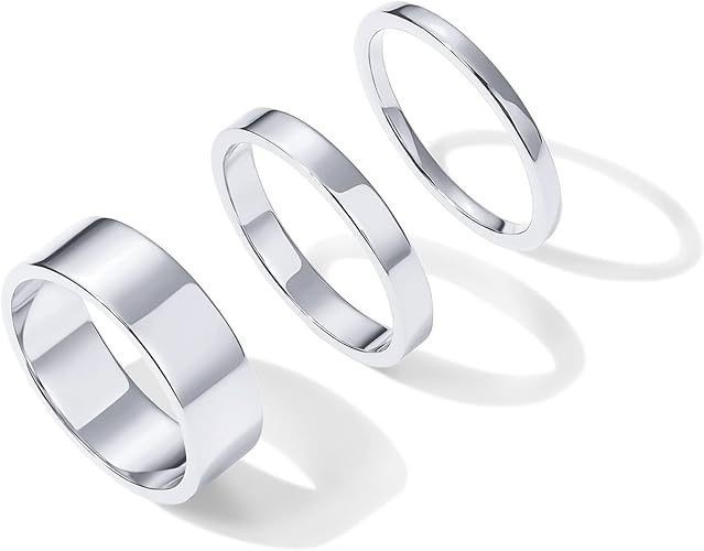 18K Gold / 18K White Gold Minimal Stacking Ring Collection | Everyday Essential