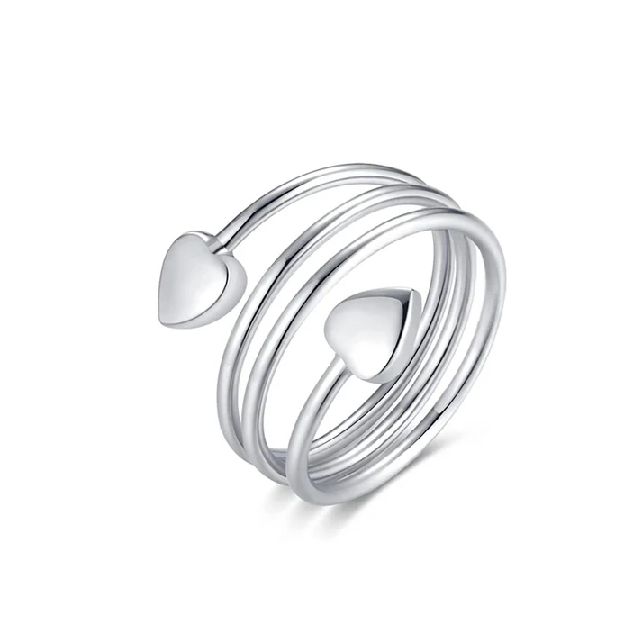 Elegant copper ring with magnetic heart