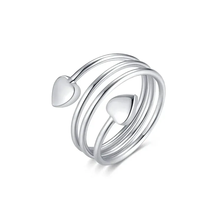 Elegant copper ring with magnetic heart