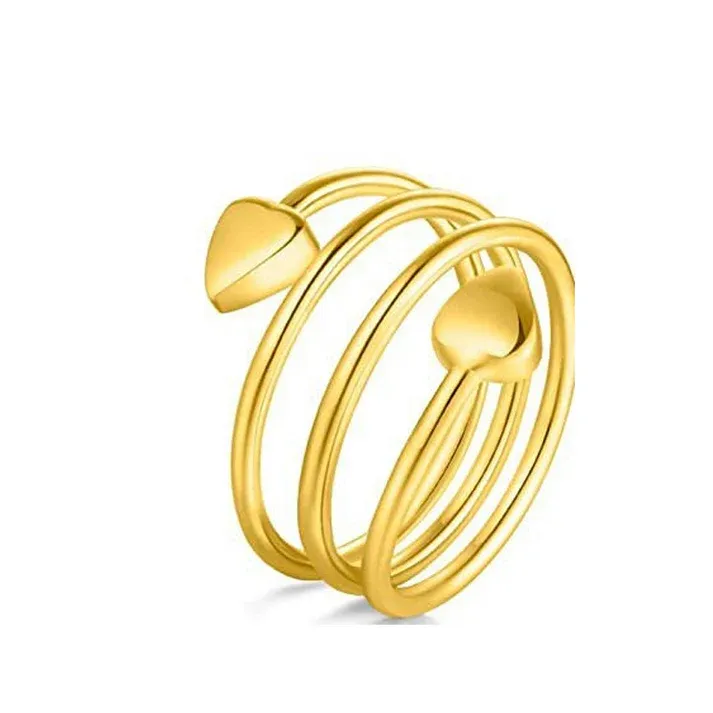 Elegant copper ring with magnetic heart