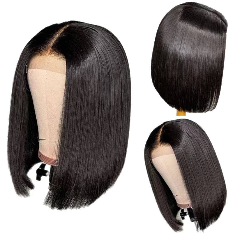 8 inch short straight bob wig for European and American Women
